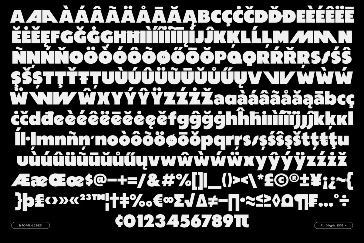 AT BJÖRN — Bold Sans Serif