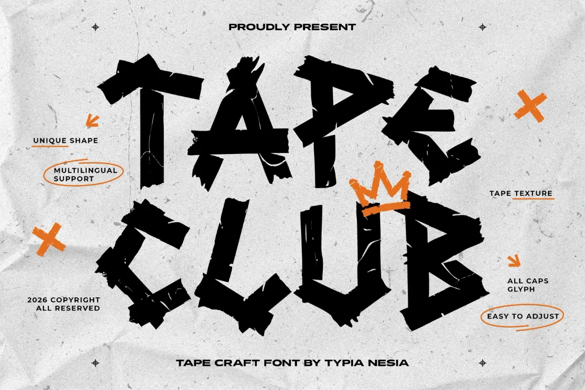 Tape Club - Craft Tape Display Font