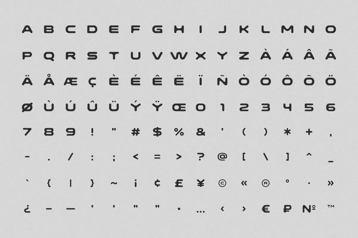 OMBRU — Bold Futuristic Display Font