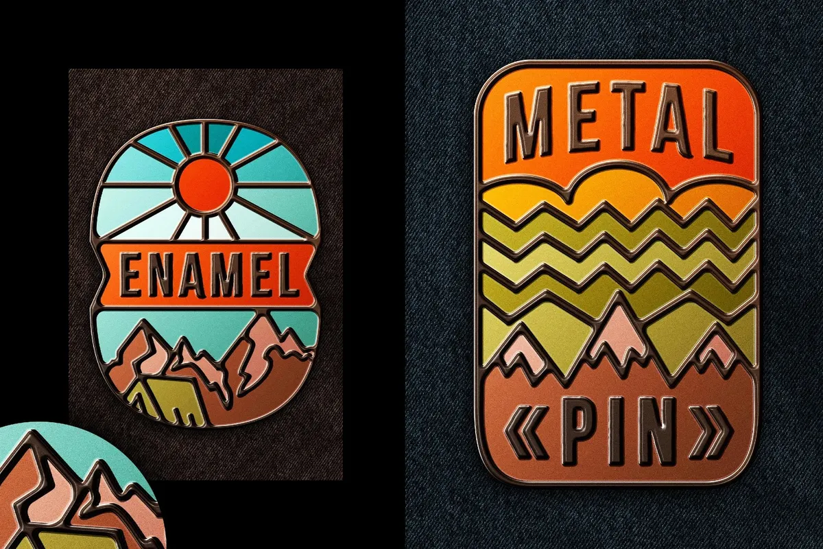 Enamel Pin Mockup