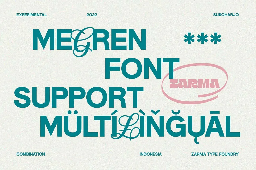 Megren | Combination Font