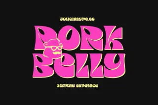 Pork Belly - Groovy Bubble Display Font