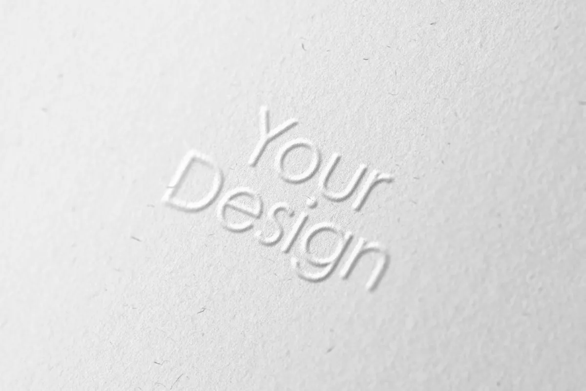 Embossed Paper Close-Up Mockup