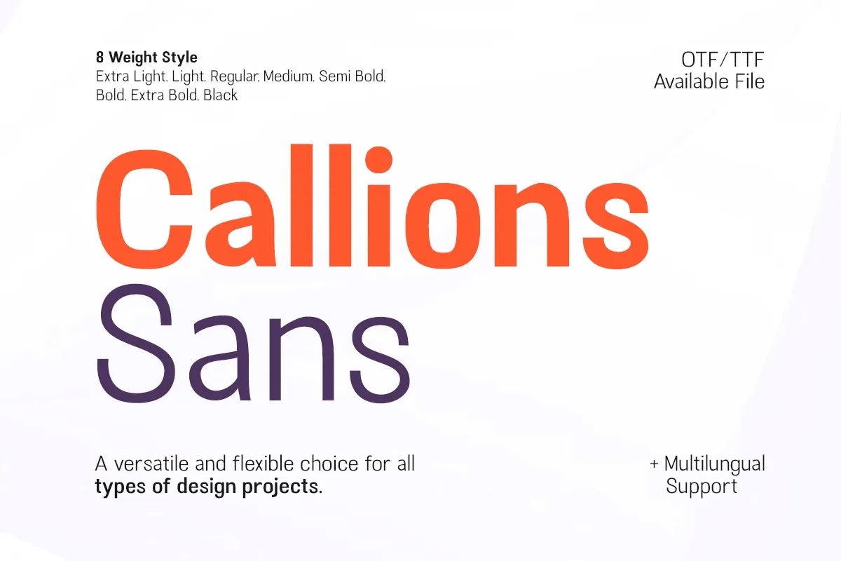 Callions - Modern Sans Serif Font Family