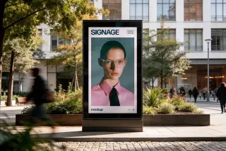 City Plaza Poster Lightbox Mockup