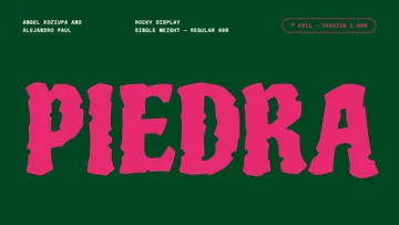 Piedra - Free Rocky Display Font