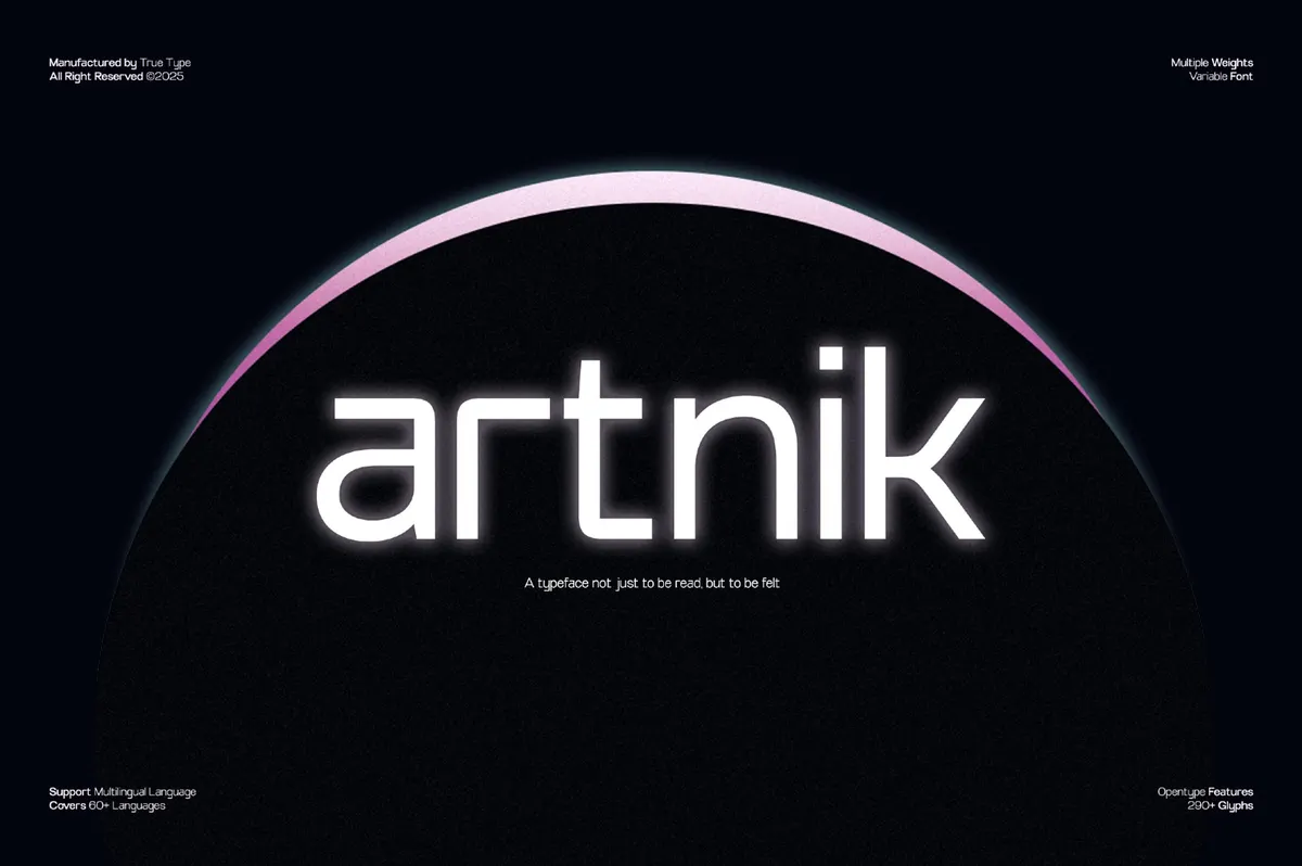 TRT Artnik - Modern Geometric Sans Font
