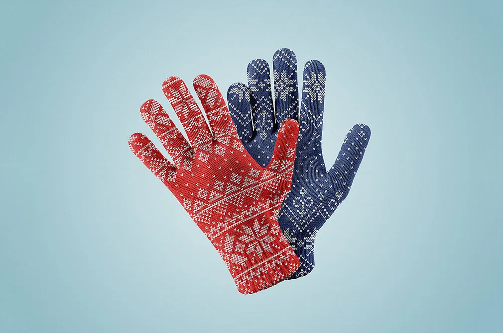 Winter Gloves Mockup Set
