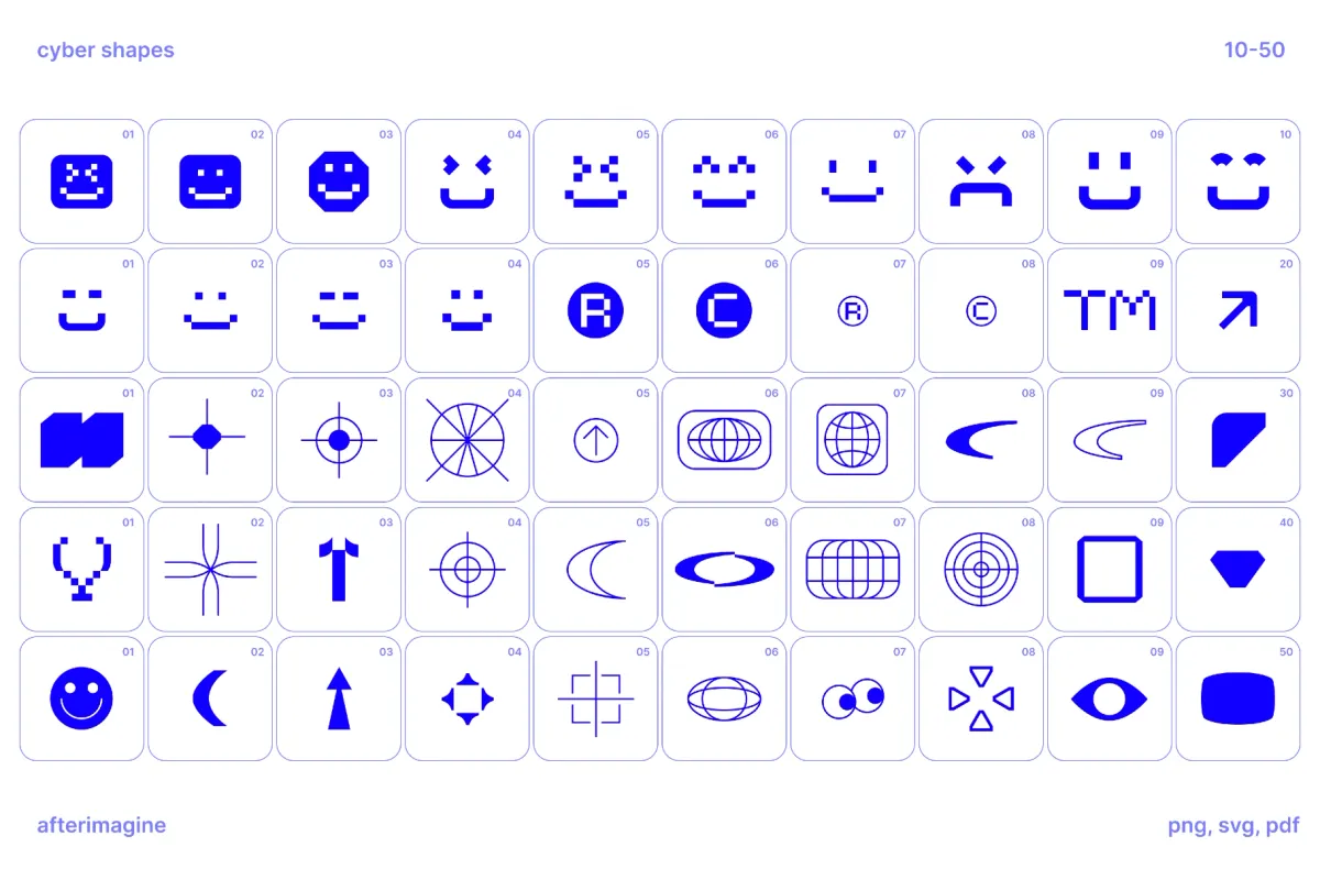 Cyber Shapes Vectors