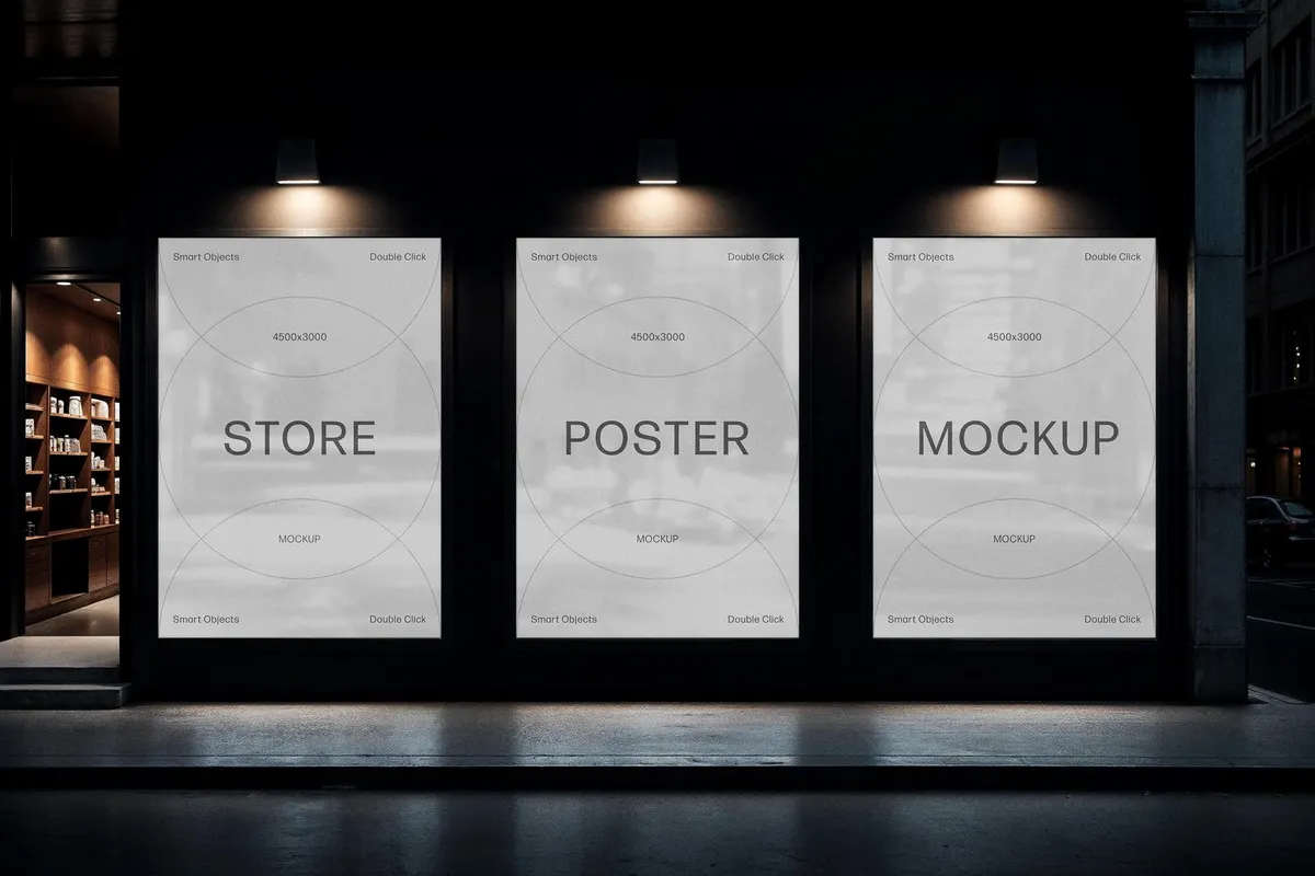 Storefront Posters Mockup