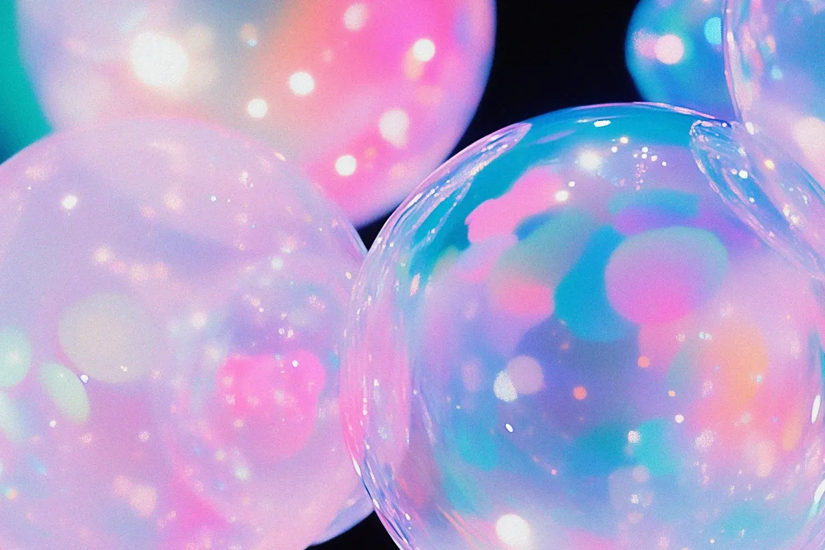 Iridescent Bubbles: Backgrounds