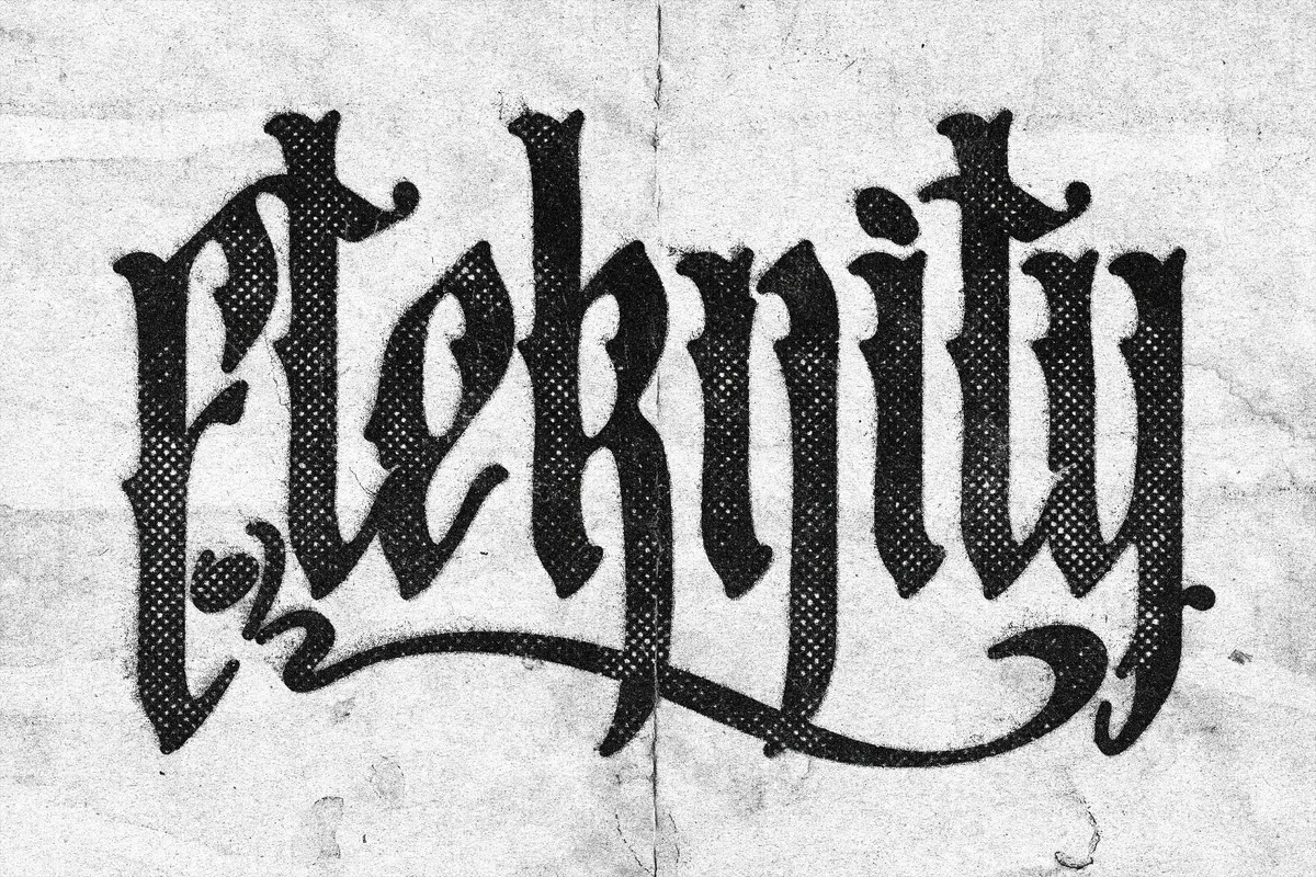 Stencil Offset Text Effect