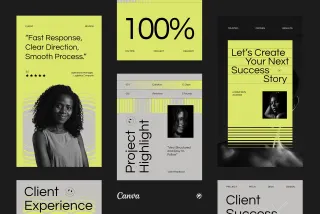 Client Testimonial Instagram Pack - CANVA Template