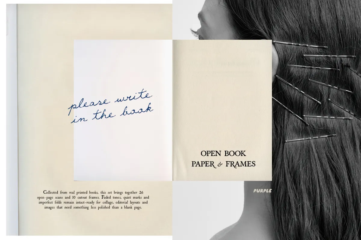 Open Book Paper Scans & Frames