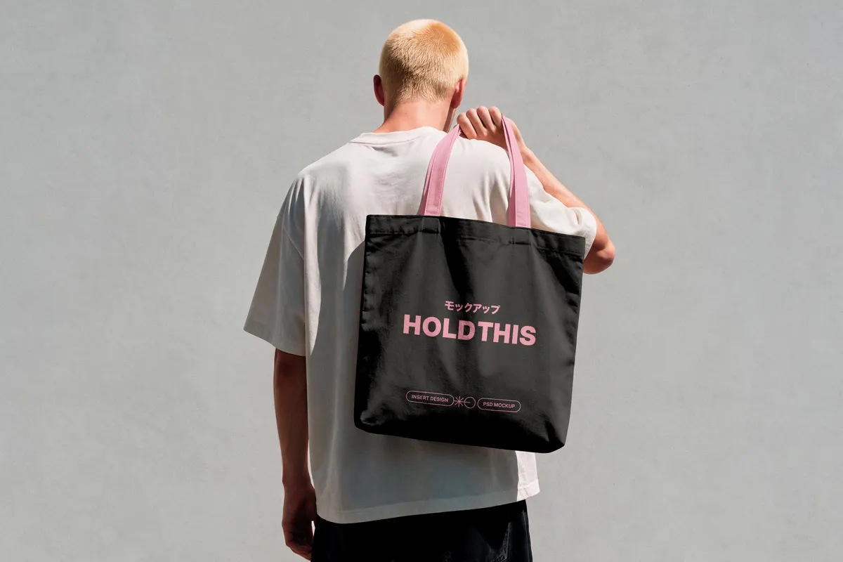 Streetwear Catalog Tote Bag Mockup
