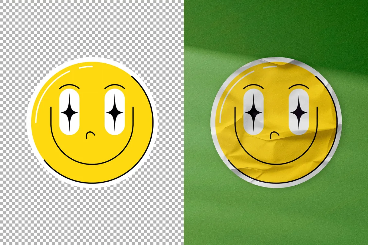 Paper Sticker Mockup