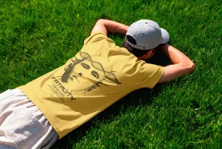 Lifestyle Back Print T-shrit Mockup