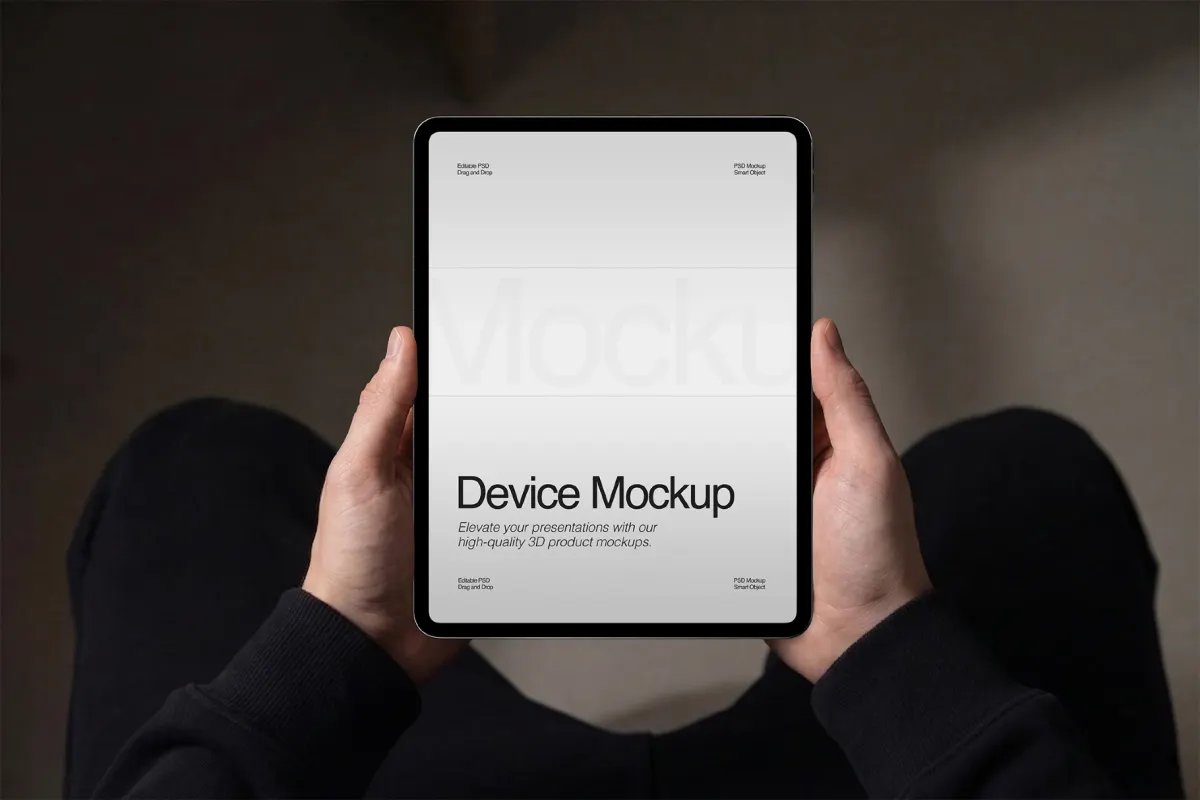 Hand Holding Device Mockup Set