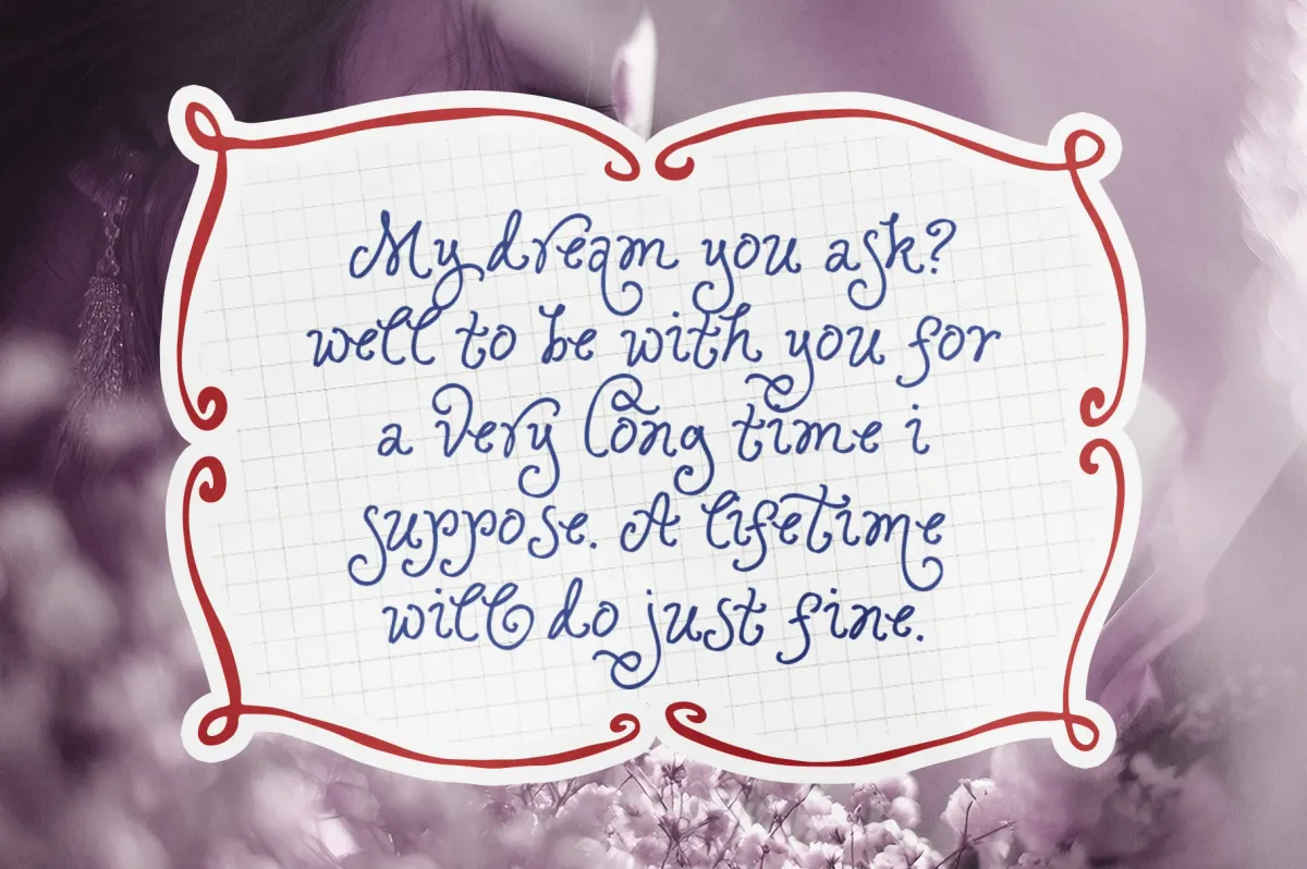 Ophelia Story - Curly Script Font