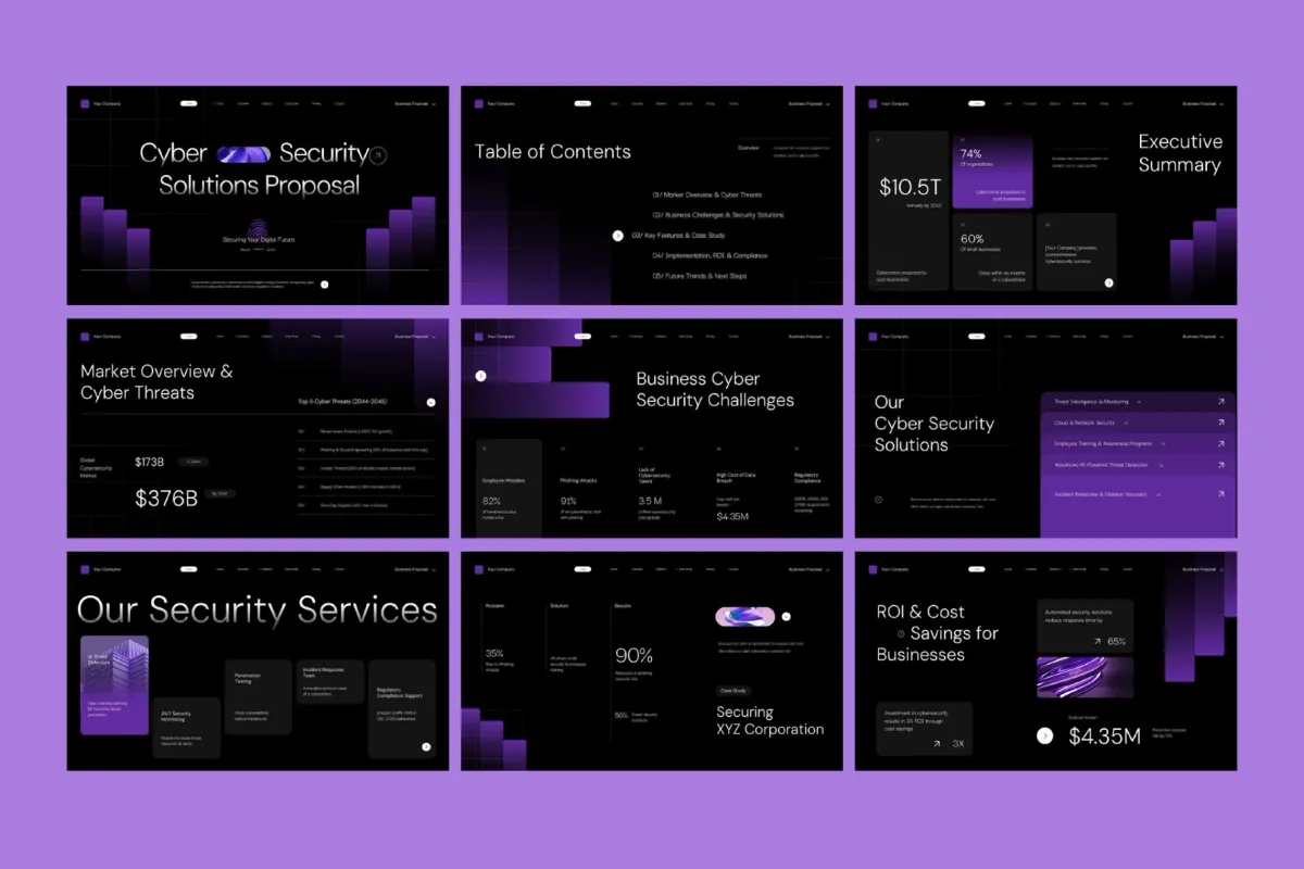 Cyber Security Proposal Powerpoint Template