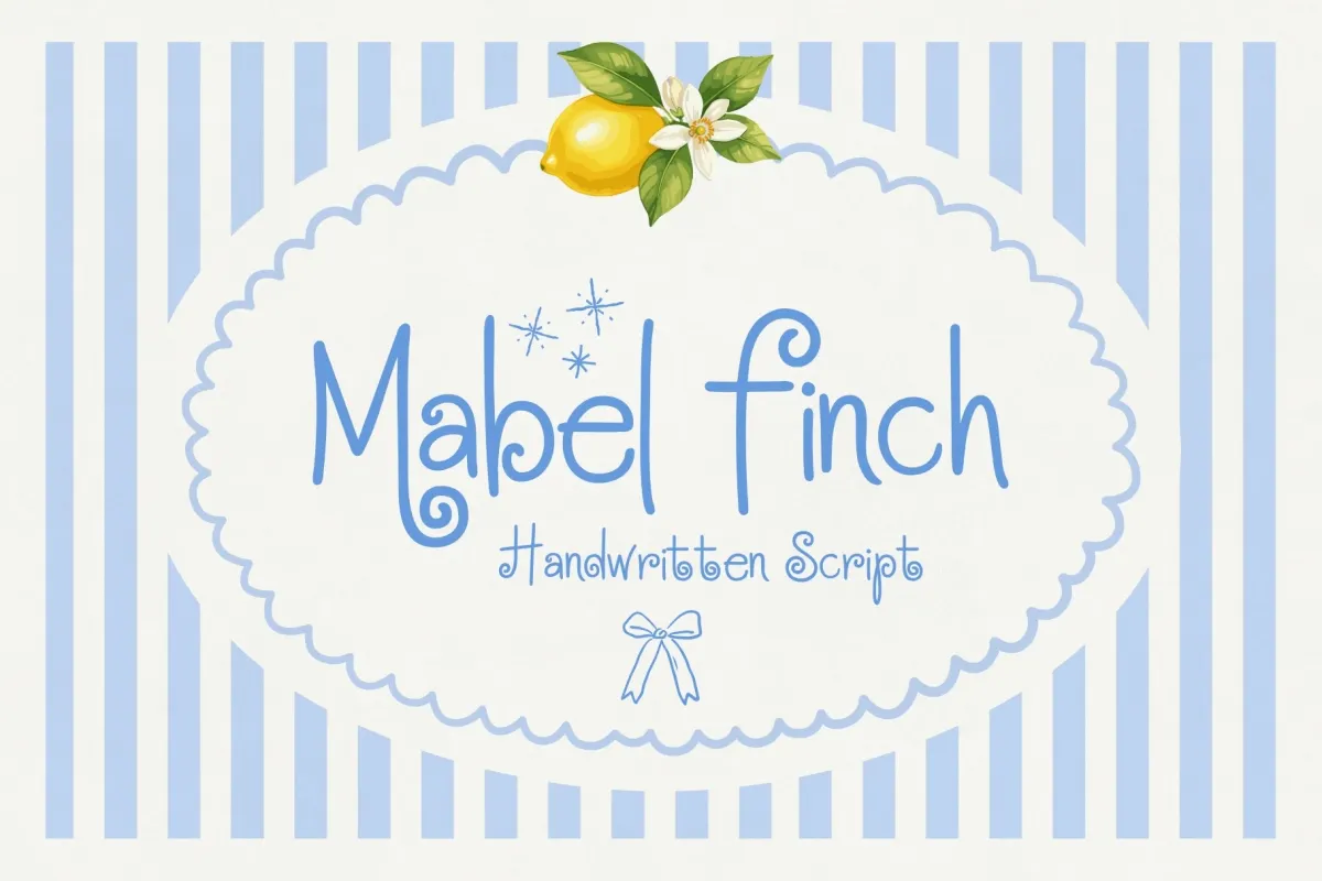 Mabel Finch - Playful Hand-Lettered Script Font