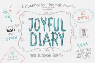 Joyful Diary | Playful Handwritten Font Trio