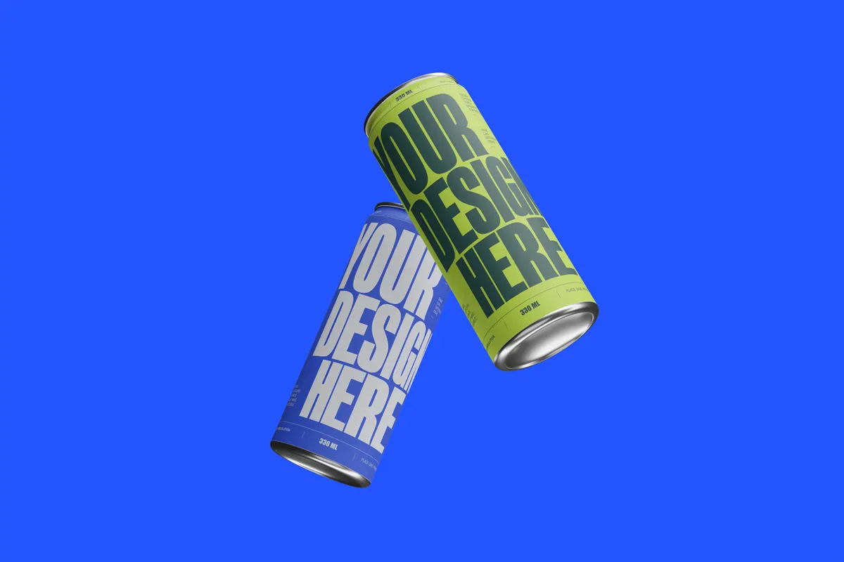 Crossed Duo 330ml Can Mockup