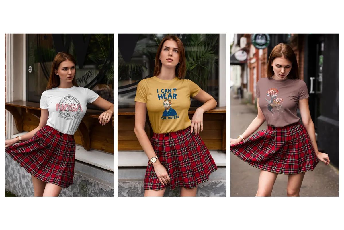 Women T-Shirt Mockup Bundle