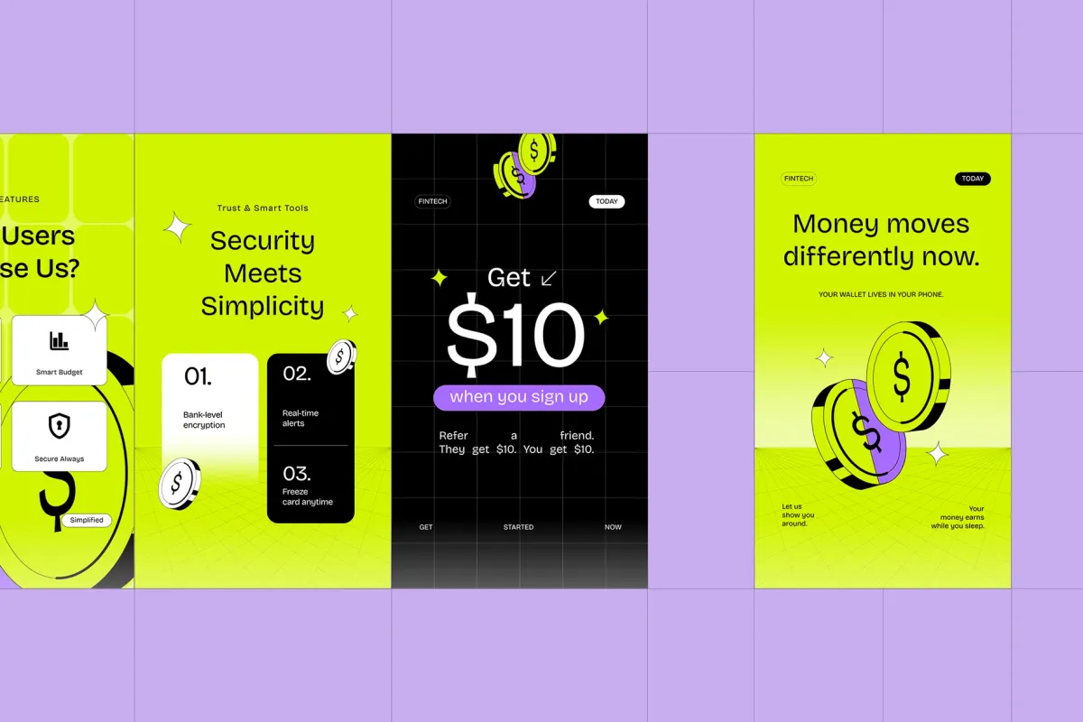 AI Financial Technology Instagram Pack for Canva
