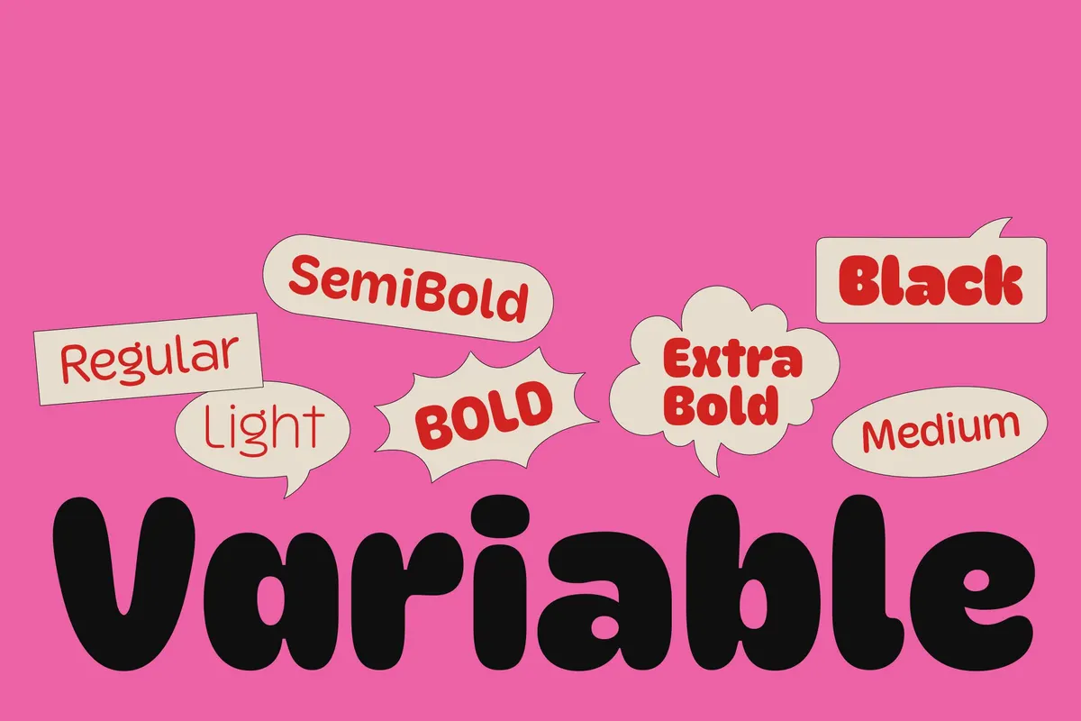 Boba - Soft Rounded Playful Display Font Family