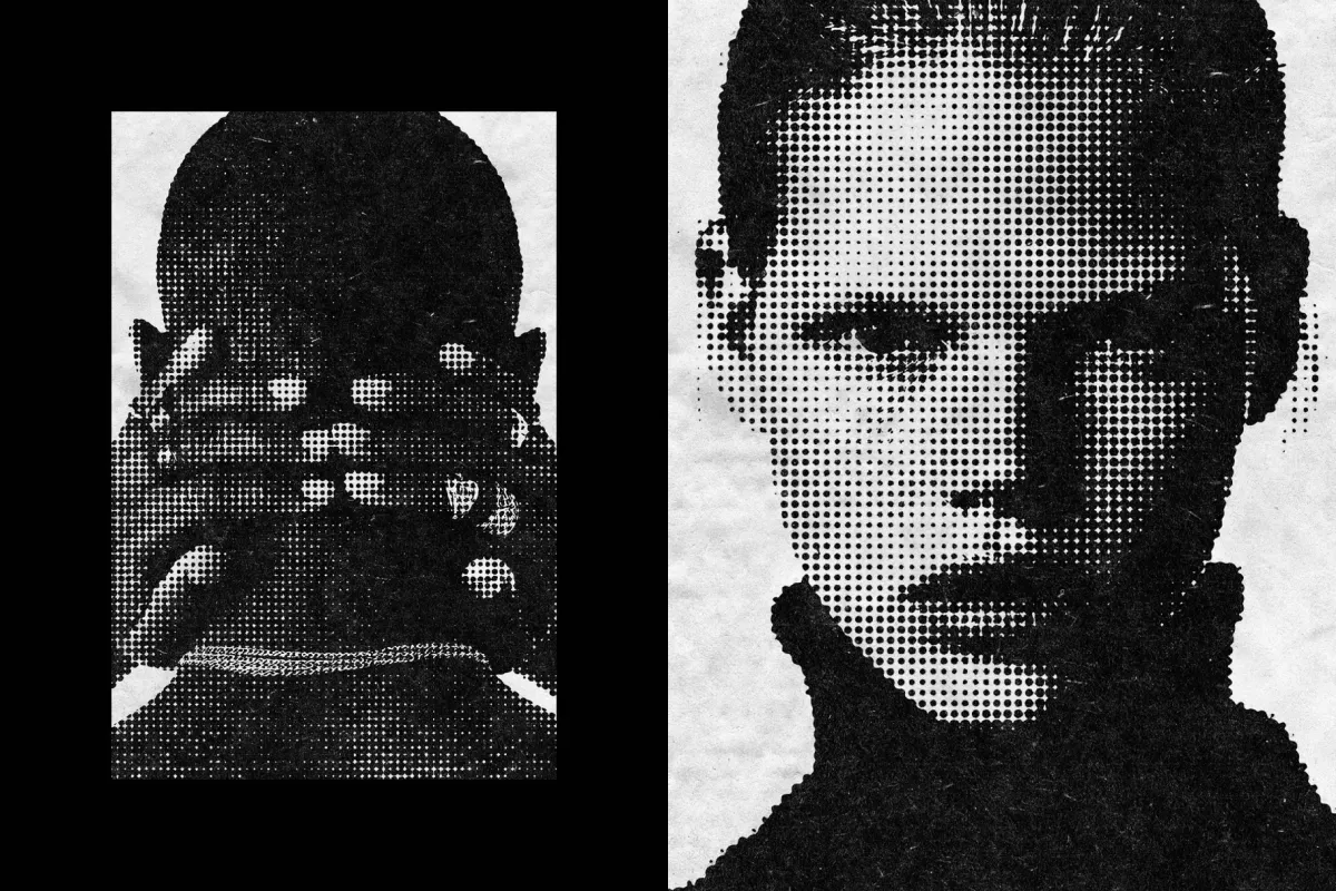 Halftone Print Photo Effect