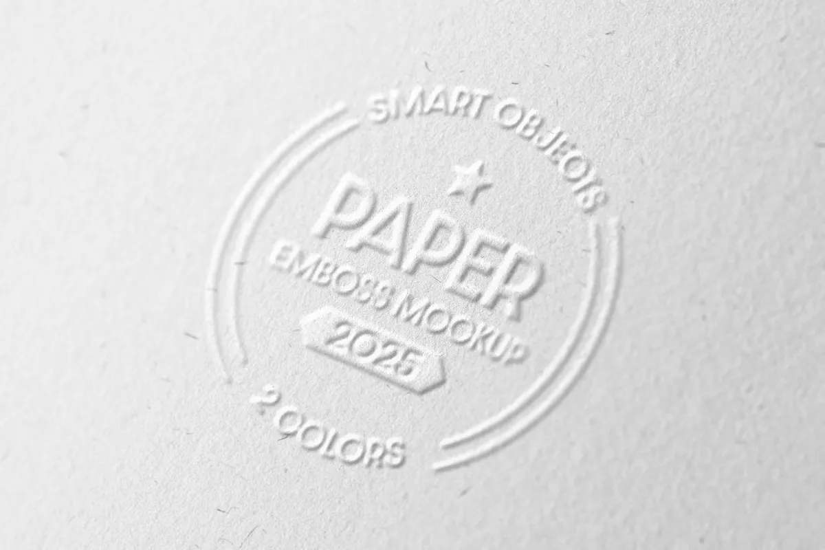 Embossed Paper Close-Up Mockup