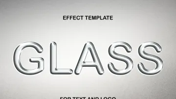 Embossed Glass Text Effect