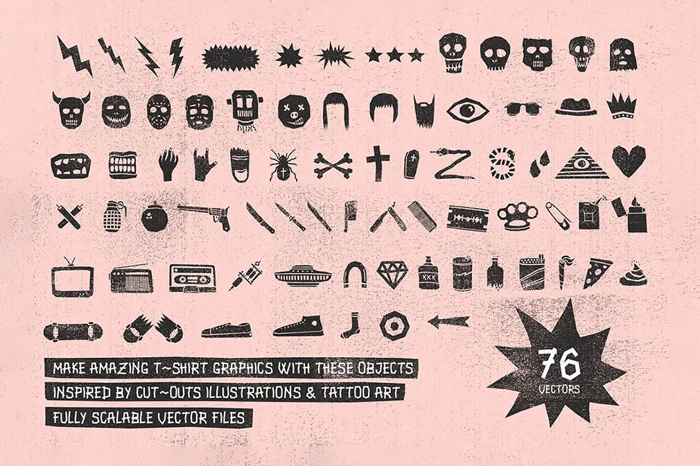 Pool Riders Typeface + Bonus Vector Cut-Outs