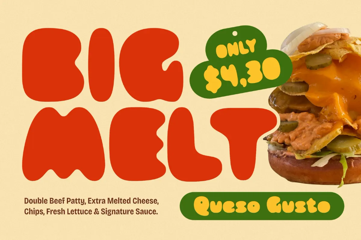 Crumb Buns - Chunky Bubble Display Font
