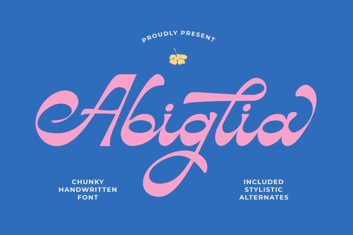 Abiglia - Chunky Handwritten Script Font