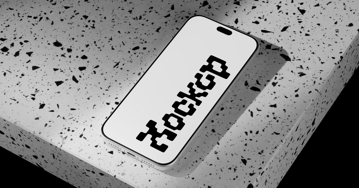 iPhone 18 Pro Max Terrazzo Table Mockup — Free PSD