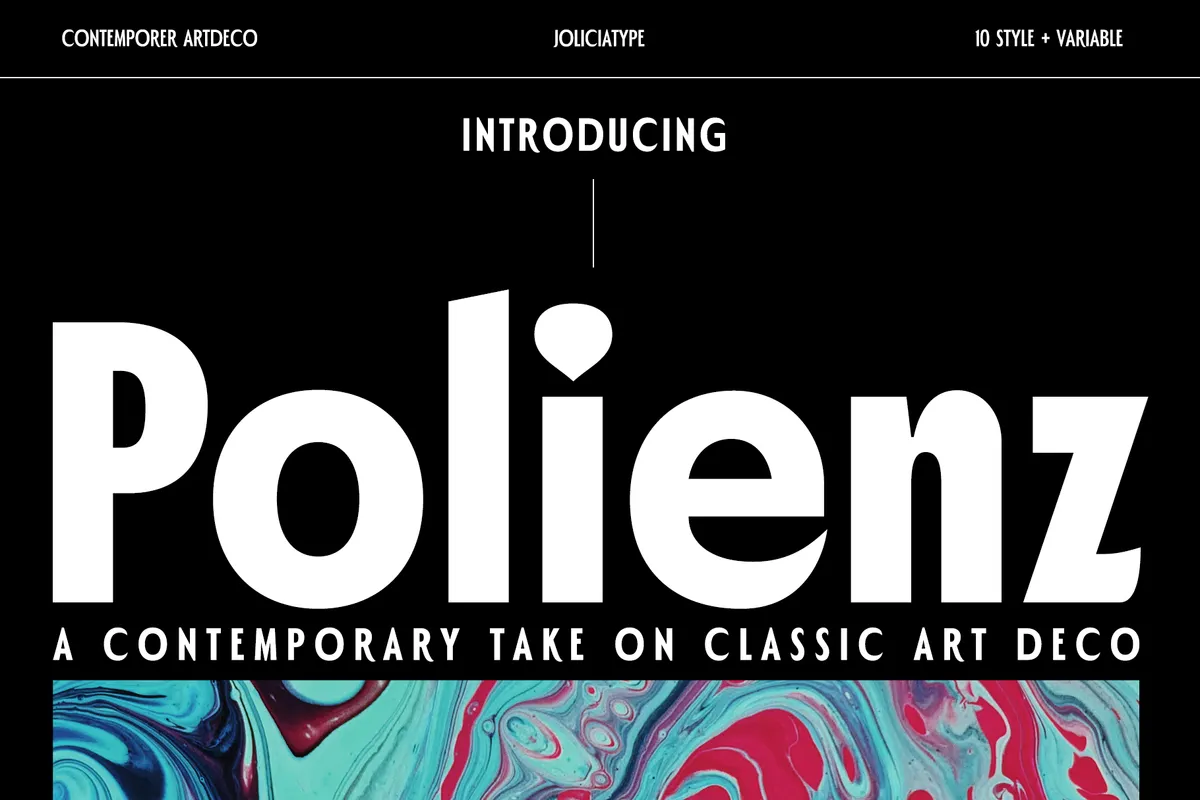 Polienz - Art Deco Sans Serif Family