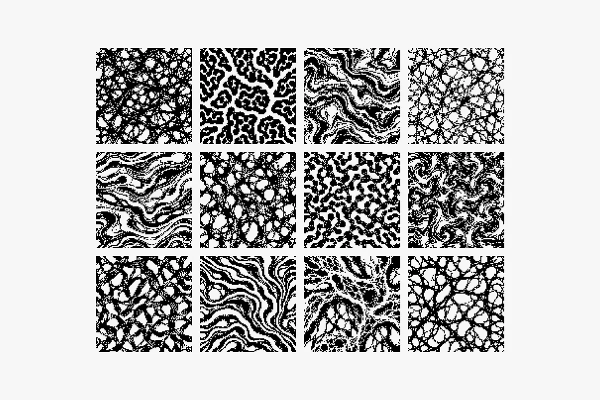 Micro Matter. Pixel Organic Vector Textures