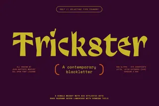 Trickster - Free Dripping Blackletter Font