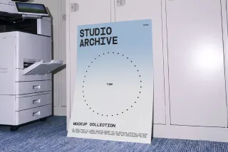 Leaning Poster Print Mockup