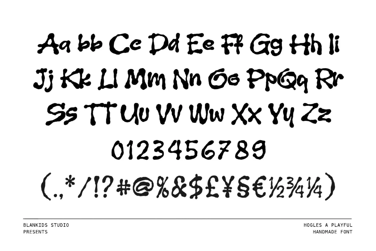 Hogles – Playful Handmade Display Font