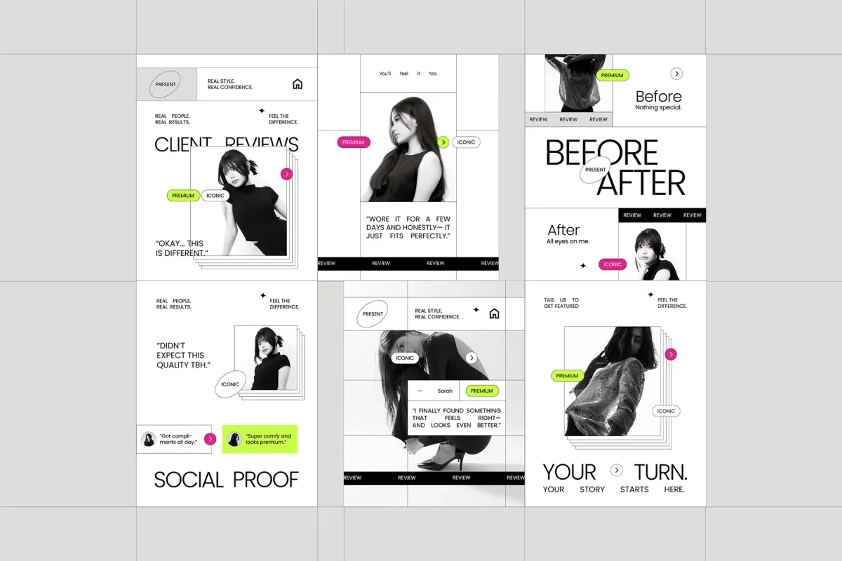 Client Reviews Canva Templates