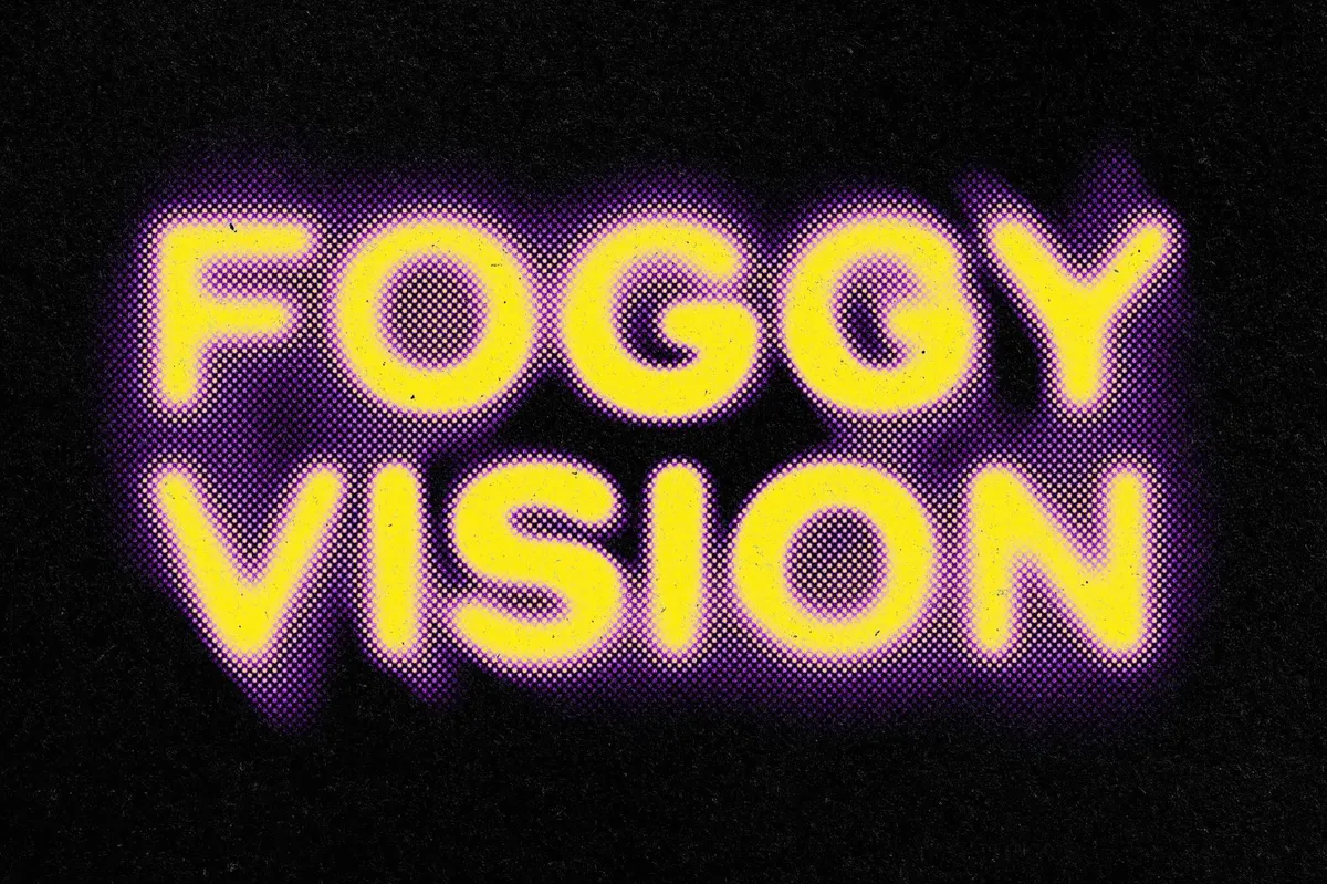 Blurry Halftone Text Effect
