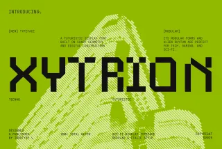 Xytrion - Futuristic Pixel Display Font