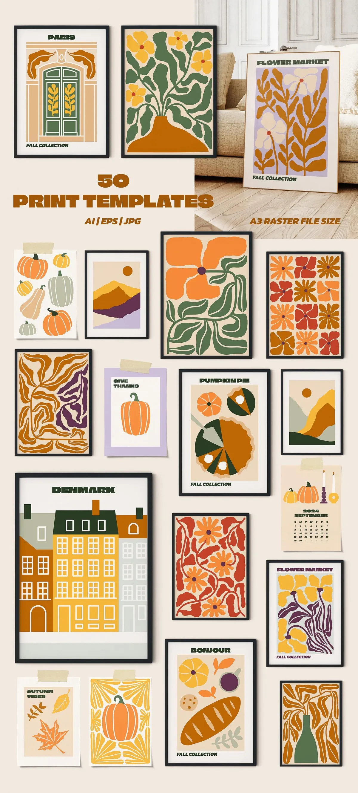 Fall Gallery Vector Poster Creator