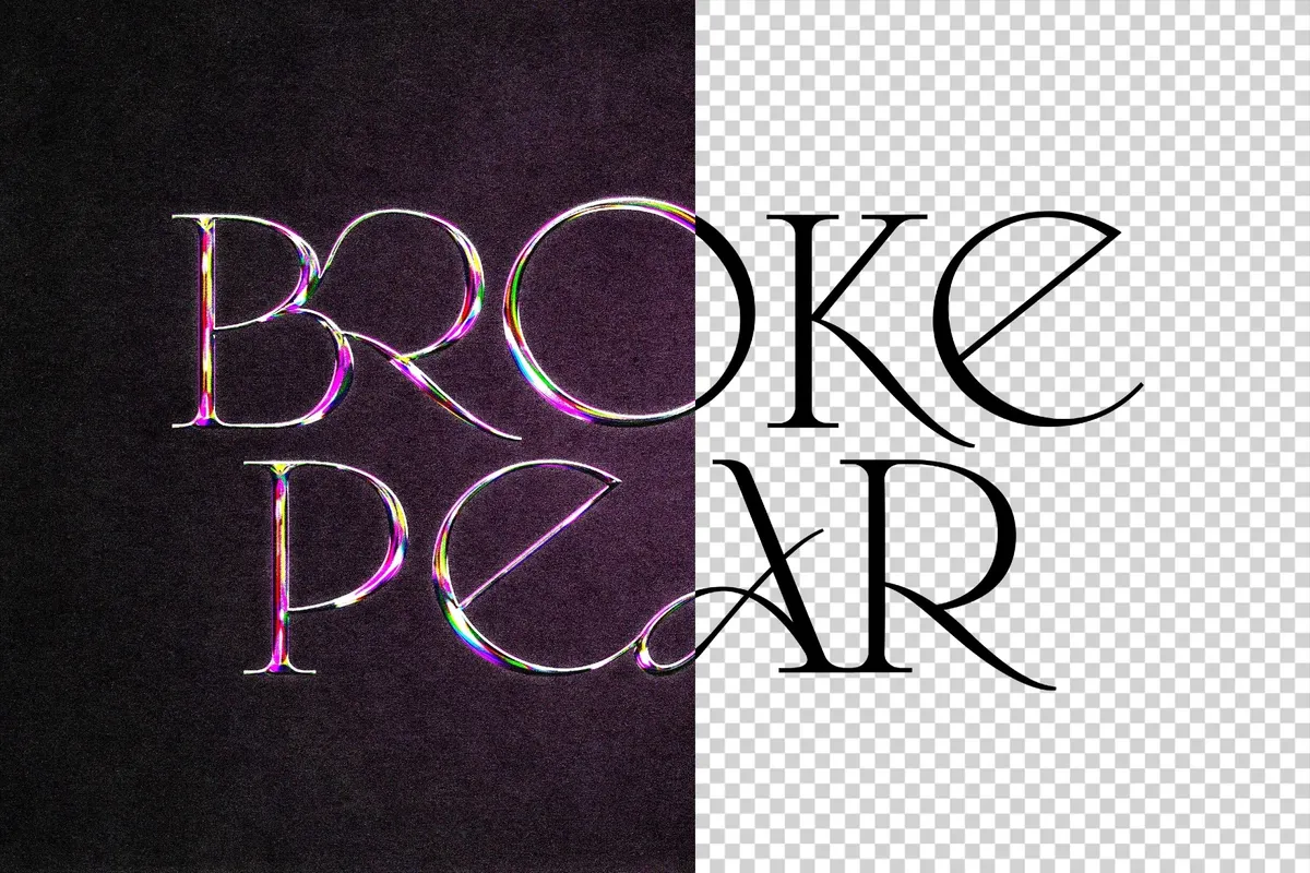Pearl Shine Chrome Text Effect