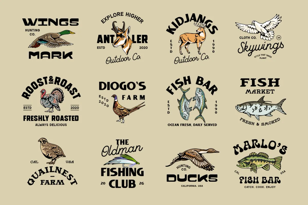 Animal Hunt Badge Collection