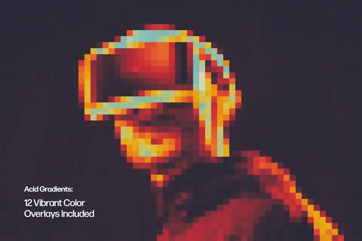 Acid Pixel Art Effect