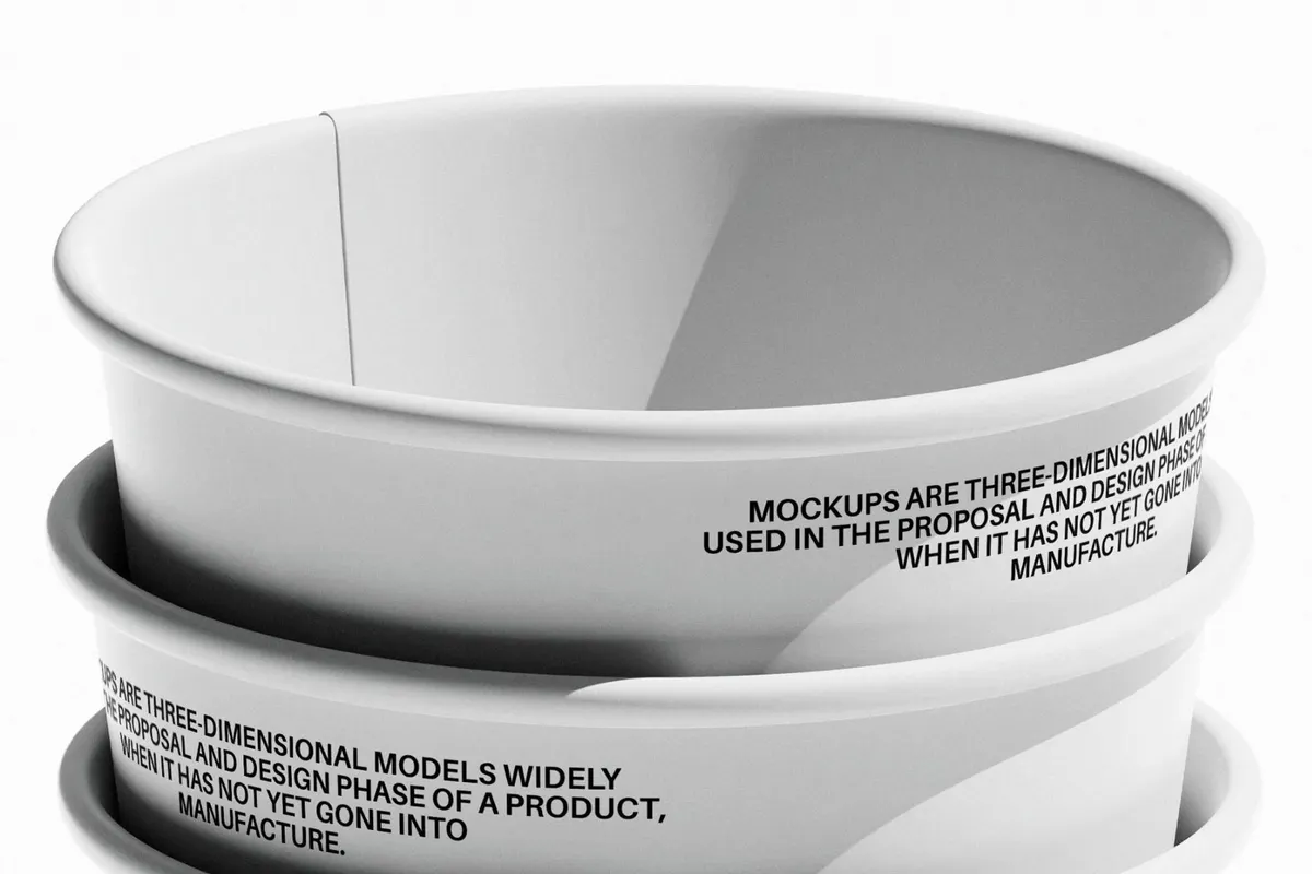 Stacked Paper Cups Mockup